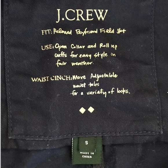 J.Crew | Relaxed Boyfriend Field Jacket Womens Size S Black Full Zip Long Sleeve - Picture 11 of 11